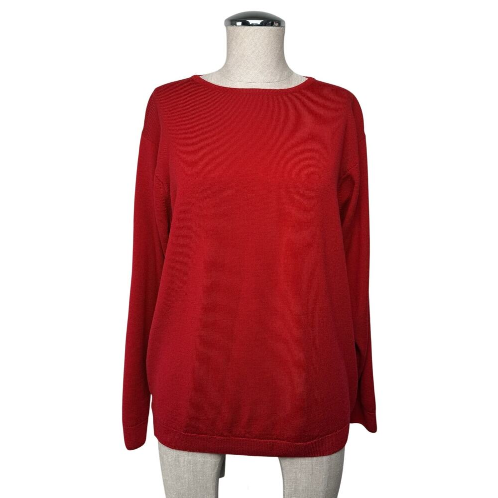 Vintage Lambswool Fine Gauge Sweater Lightweight Pure New Wool Made in UK